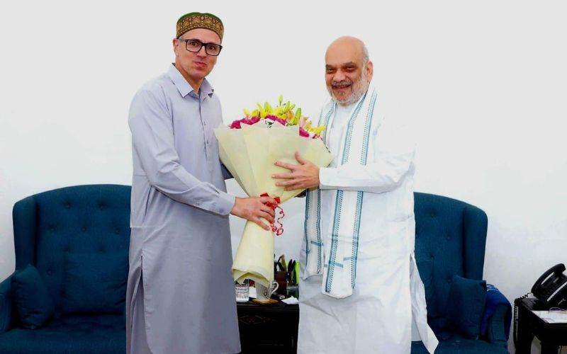 عمرعبداللہ کی امت شاہ سے ملاقات: ریاستی درجہ سمیت جموں کشمیر کے اہم مسائل پرتبادلہ خیال
